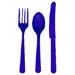 blue cutlery set