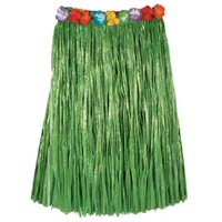 nylon hula skirt green